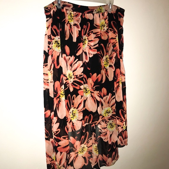 🍁 Worthington High/Low Floral skirt - Picture 2 of 4